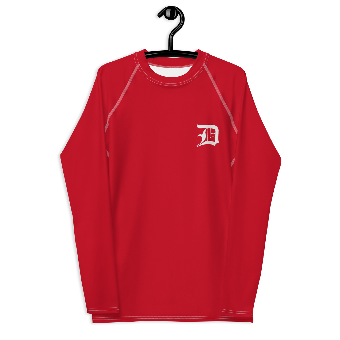 Detroit 'Old English D' Rash Guard | Men's - Aliform Red