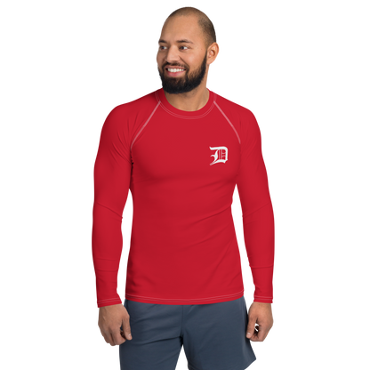 Detroit 'Old English D' Rash Guard | Men's - Aliform Red