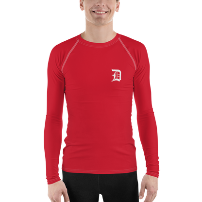 Detroit 'Old English D' Rash Guard | Men's - Aliform Red