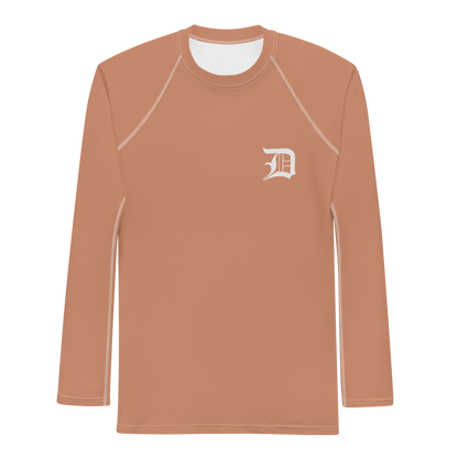 Detroit 'Old English D' Rash Guard | Men's - Copper Color