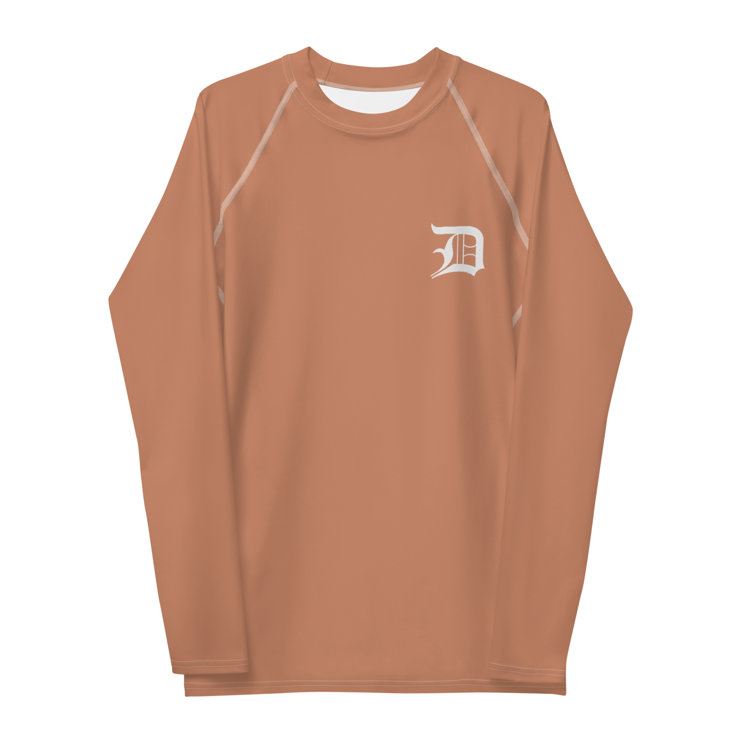 Detroit 'Old English D' Rash Guard | Men's - Copper Color