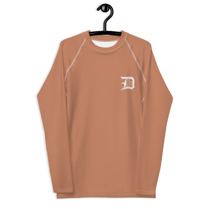 Detroit 'Old English D' Rash Guard | Men's - Copper Color