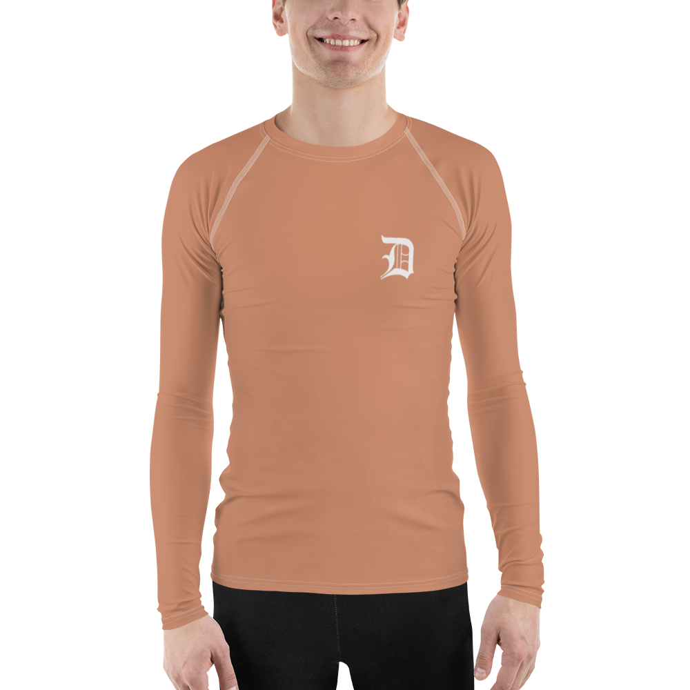 Detroit 'Old English D' Rash Guard | Men's - Copper Color