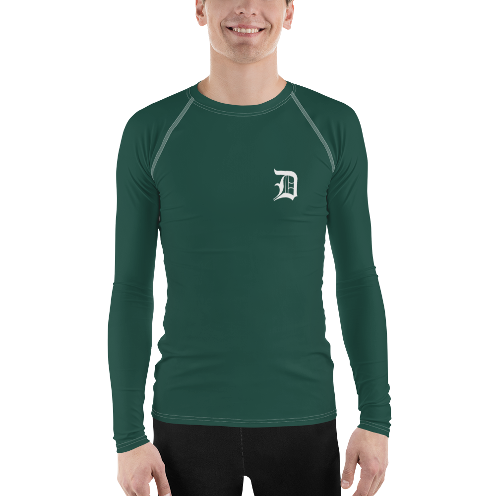 Detroit 'Old English D' Rash Guard | Men's - Laconic Green