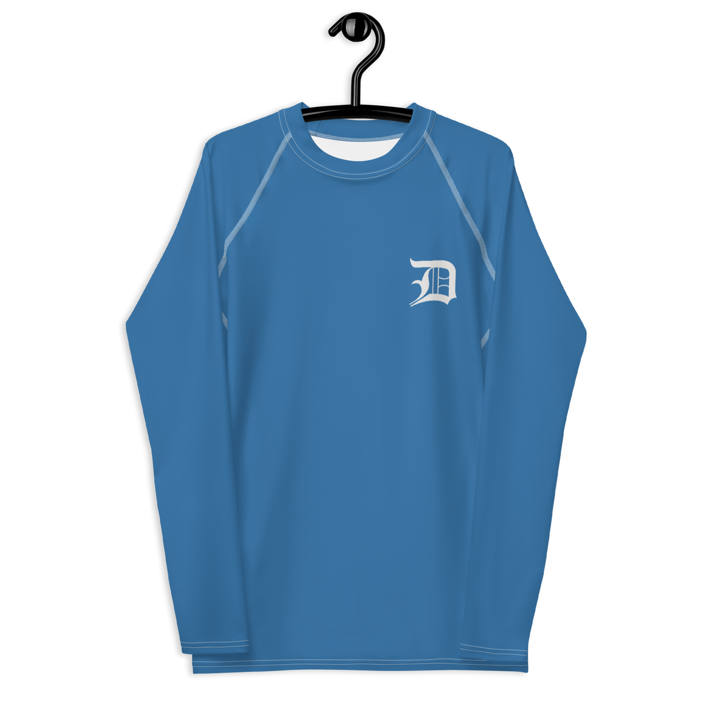 Detroit 'Old English D' Rash Guard | Men's - Lake Superior Blue