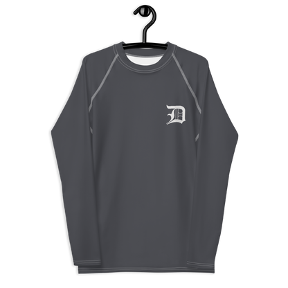 Detroit 'Old English D' Rash Guard | Men's - Iron Ore Grey