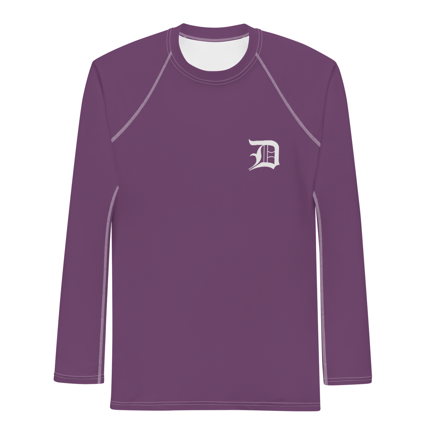 Detroit 'Old English D' Rash Guard | Men's - Plum