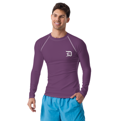 Detroit 'Old English D' Rash Guard | Men's - Plum