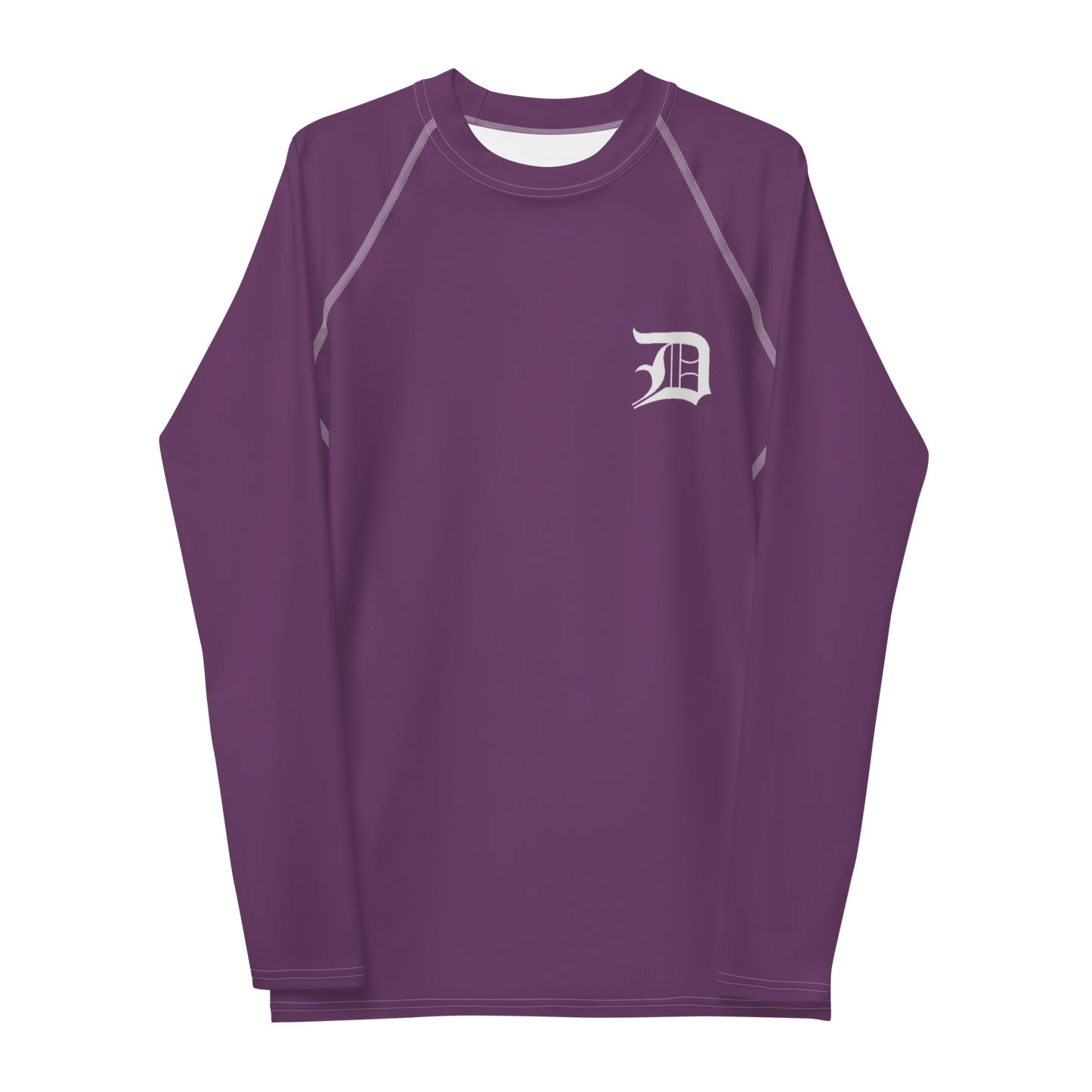 Detroit 'Old English D' Rash Guard | Men's - Plum