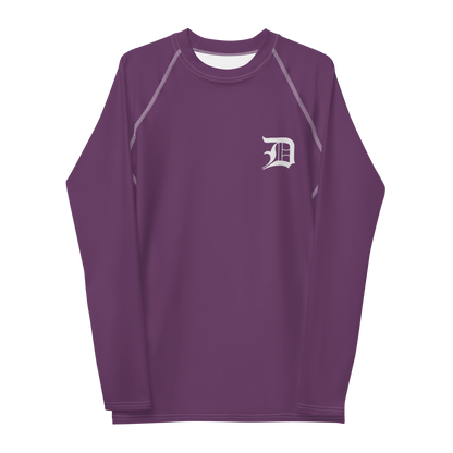 Detroit 'Old English D' Rash Guard | Men's - Plum