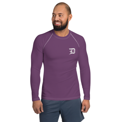 Detroit 'Old English D' Rash Guard | Men's - Plum