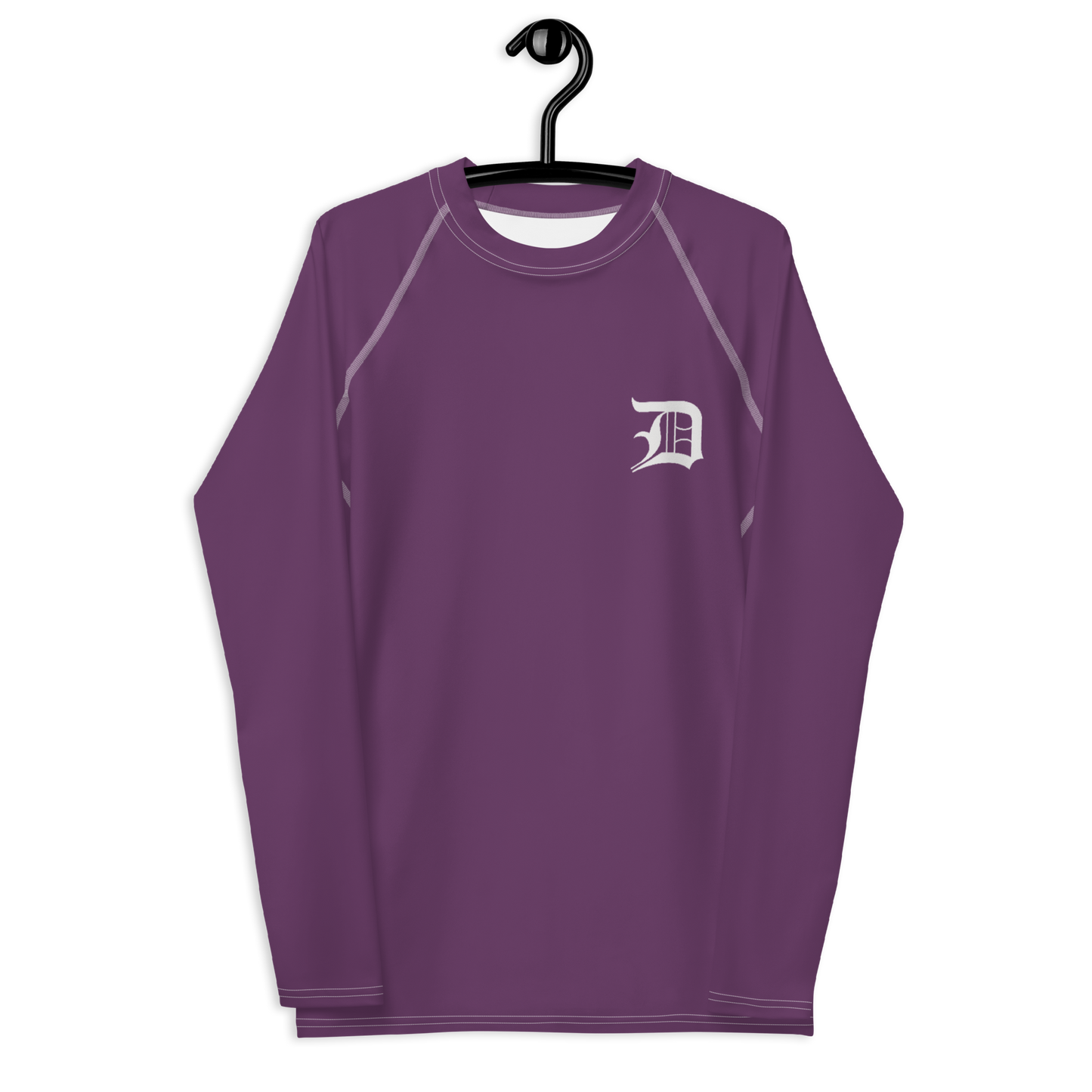 Detroit 'Old English D' Rash Guard | Men's - Plum