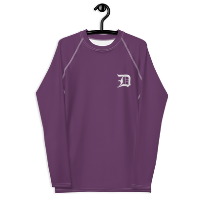 Detroit 'Old English D' Rash Guard | Men's - Plum