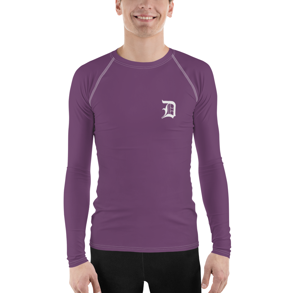 Detroit 'Old English D' Rash Guard | Men's - Plum