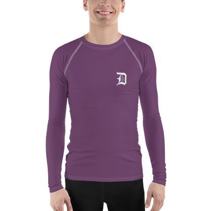 Detroit 'Old English D' Rash Guard | Men's - Plum