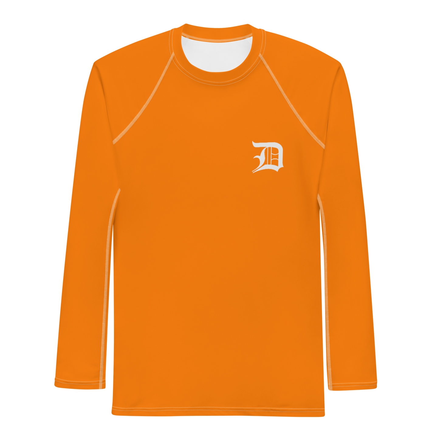 Detroit 'Old English D' Rash Guard | Men's - Safety Orange