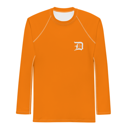 Detroit 'Old English D' Rash Guard | Men's - Safety Orange