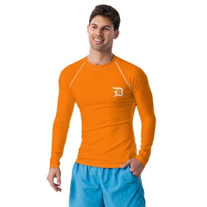 Detroit 'Old English D' Rash Guard | Men's - Safety Orange