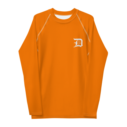 Detroit 'Old English D' Rash Guard | Men's - Safety Orange