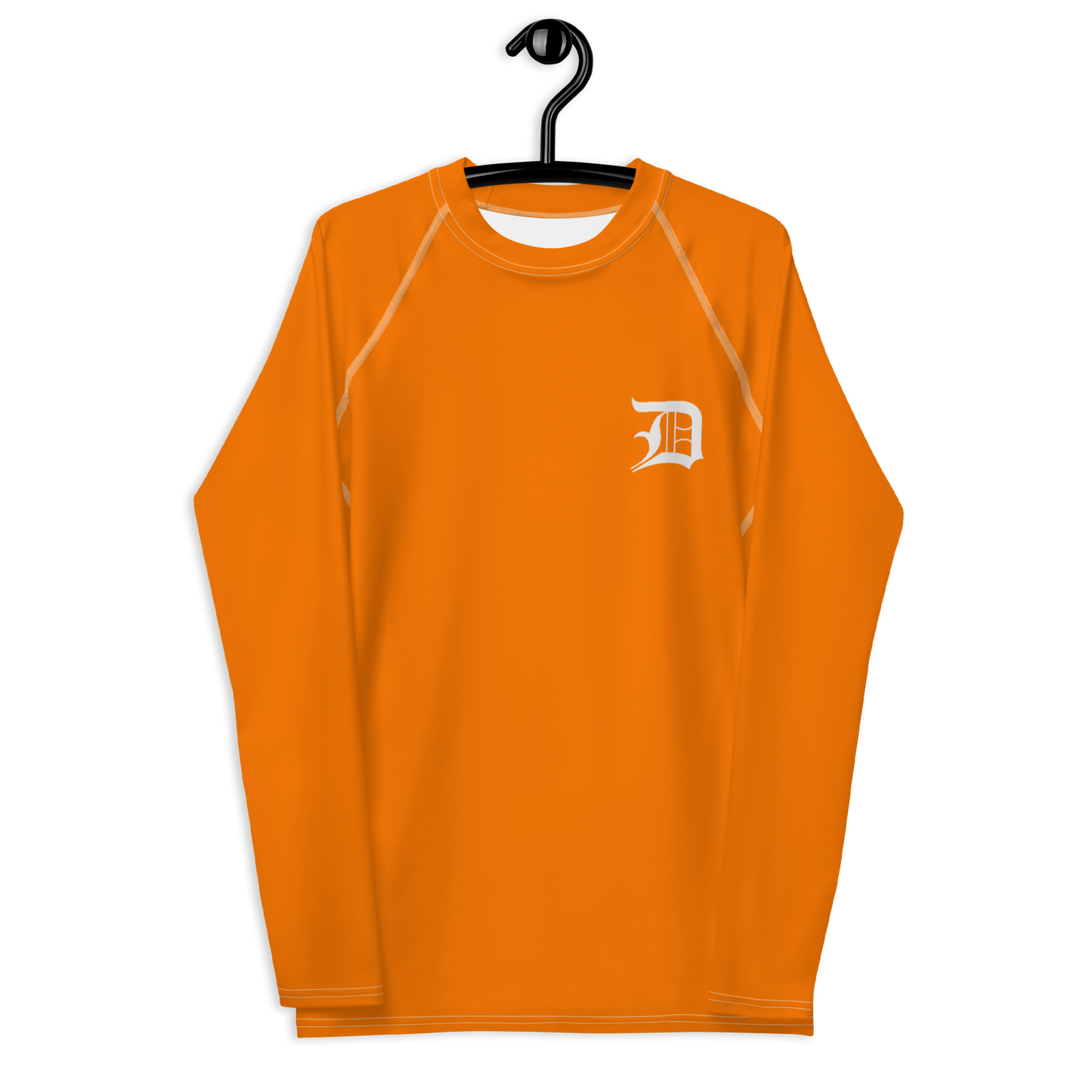 Detroit 'Old English D' Rash Guard | Men's - Safety Orange