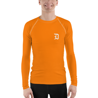 Detroit 'Old English D' Rash Guard | Men's - Safety Orange