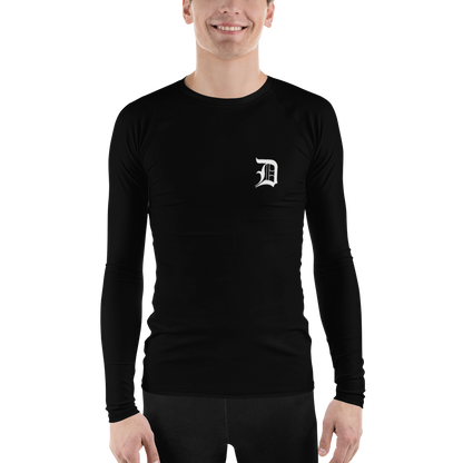 Detroit 'Old English D' Rash Guard | Men's - Black