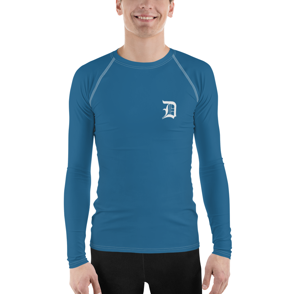 Detroit 'Old English D' Rash Guard | Men's - Blueberry