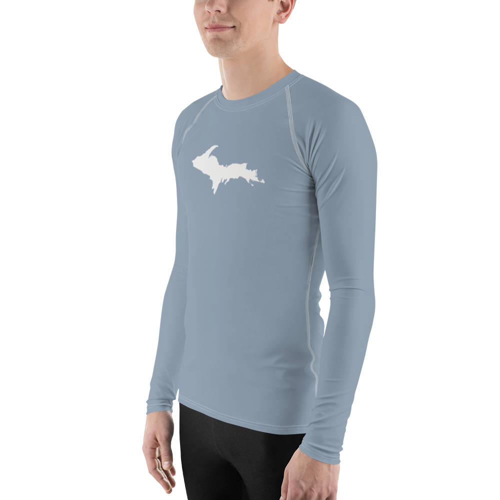 Michigan Upper Peninsula Rash Guard (w/ UP Outline) | Men's - B-24 Grey