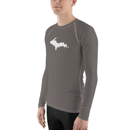 Michigan Upper Peninsula Rash Guard (w/ UP Outline) | Men's - Warren Tank Grey