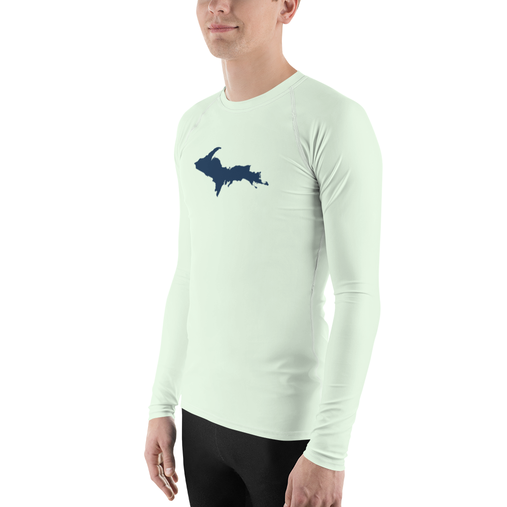 Michigan Upper Peninsula Rash Guard (w/ UP Outline) | Men's - Dew Green