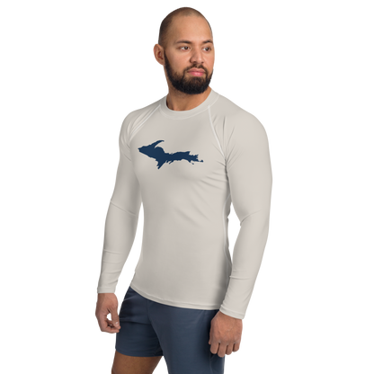 Michigan Upper Peninsula Rash Guard (w/ UP Outline) | Men's - Canvas Color