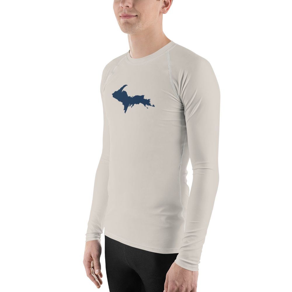 Michigan Upper Peninsula Rash Guard (w/ UP Outline) | Men's - Canvas Color