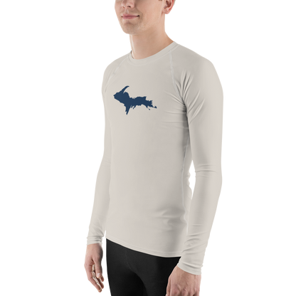 Michigan Upper Peninsula Rash Guard (w/ UP Outline) | Men's - Canvas Color