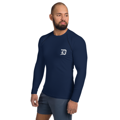 Detroit 'Old English D' Rash Guard | Men's - Navy