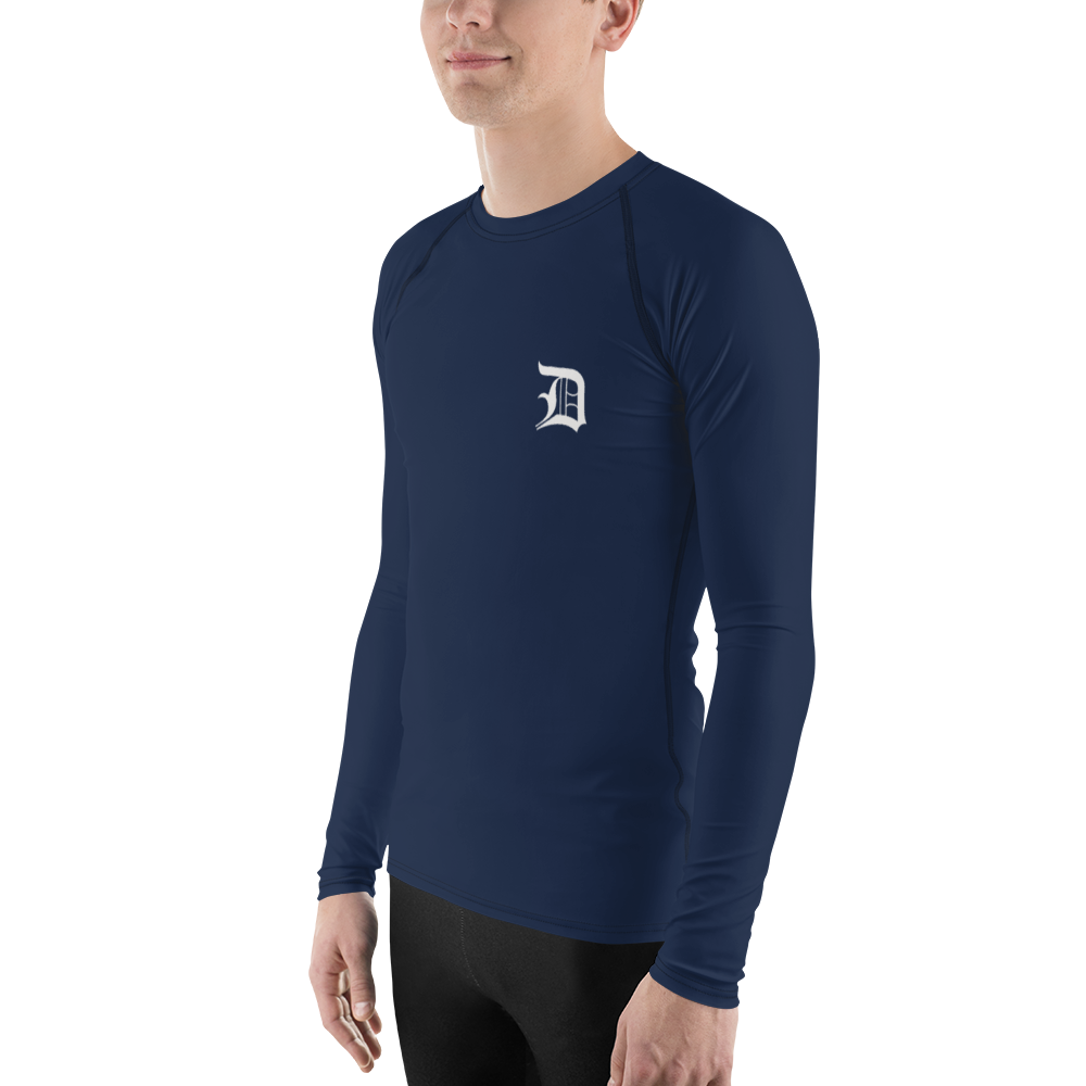 Detroit 'Old English D' Rash Guard | Men's - Navy