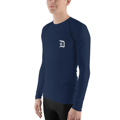 Detroit 'Old English D' Rash Guard | Men's - Navy