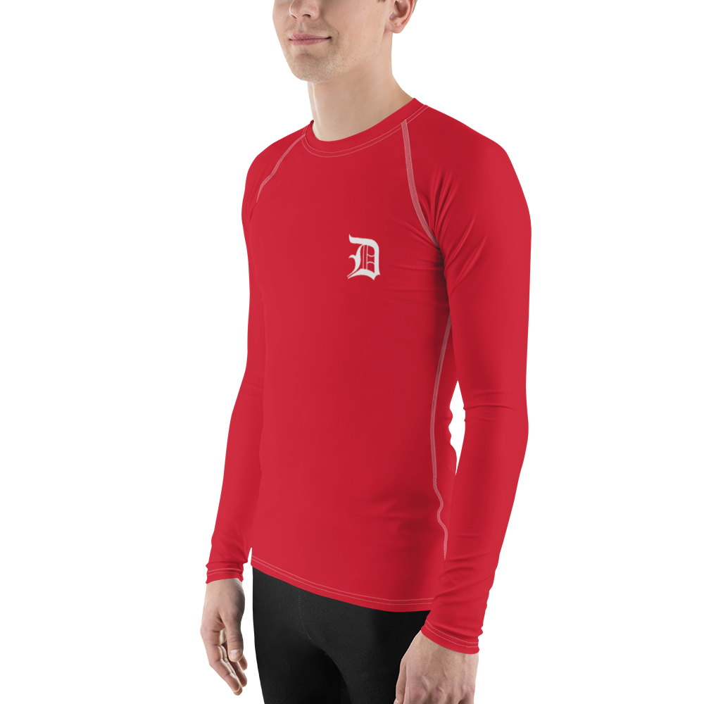 Detroit 'Old English D' Rash Guard | Men's - Aliform Red