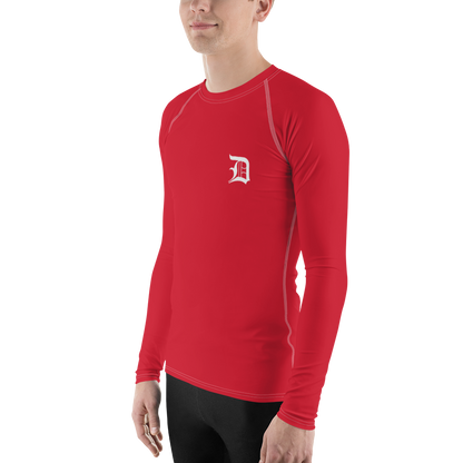 Detroit 'Old English D' Rash Guard | Men's - Aliform Red