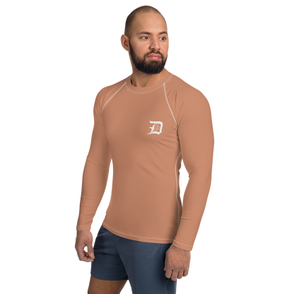 Detroit 'Old English D' Rash Guard | Men's - Copper Color