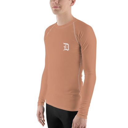 Detroit 'Old English D' Rash Guard | Men's - Copper Color