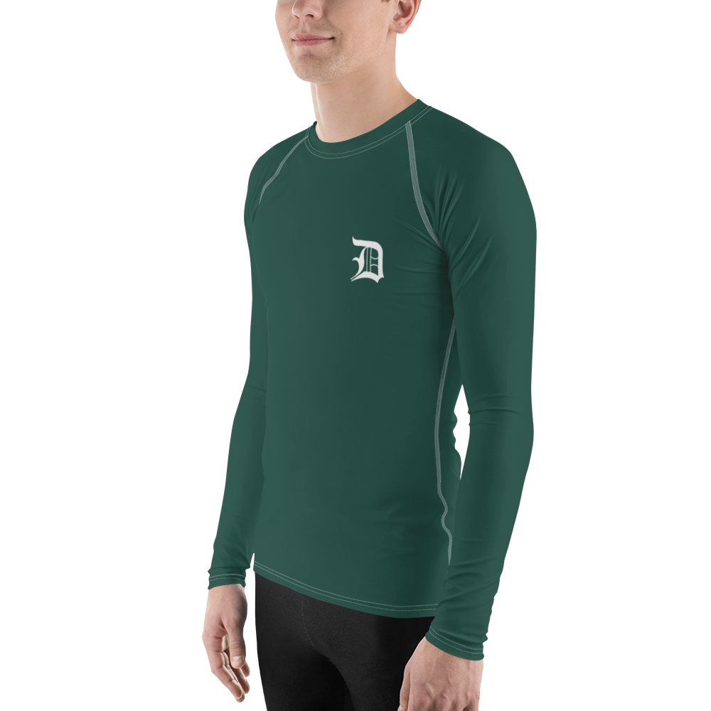 Detroit 'Old English D' Rash Guard | Men's - Laconic Green