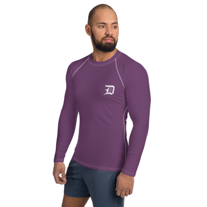 Detroit 'Old English D' Rash Guard | Men's - Plum