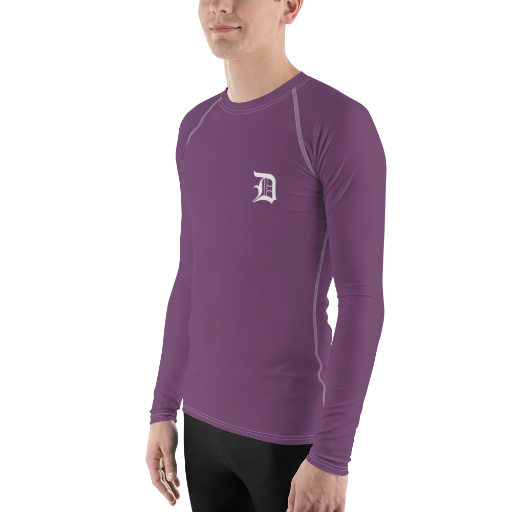 Detroit 'Old English D' Rash Guard | Men's - Plum