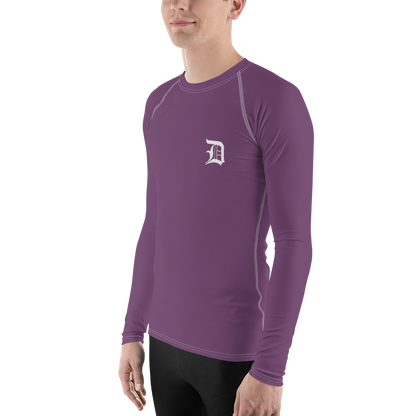 Detroit 'Old English D' Rash Guard | Men's - Plum