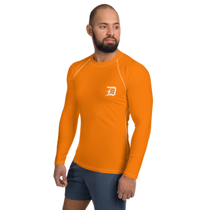 Detroit 'Old English D' Rash Guard | Men's - Safety Orange