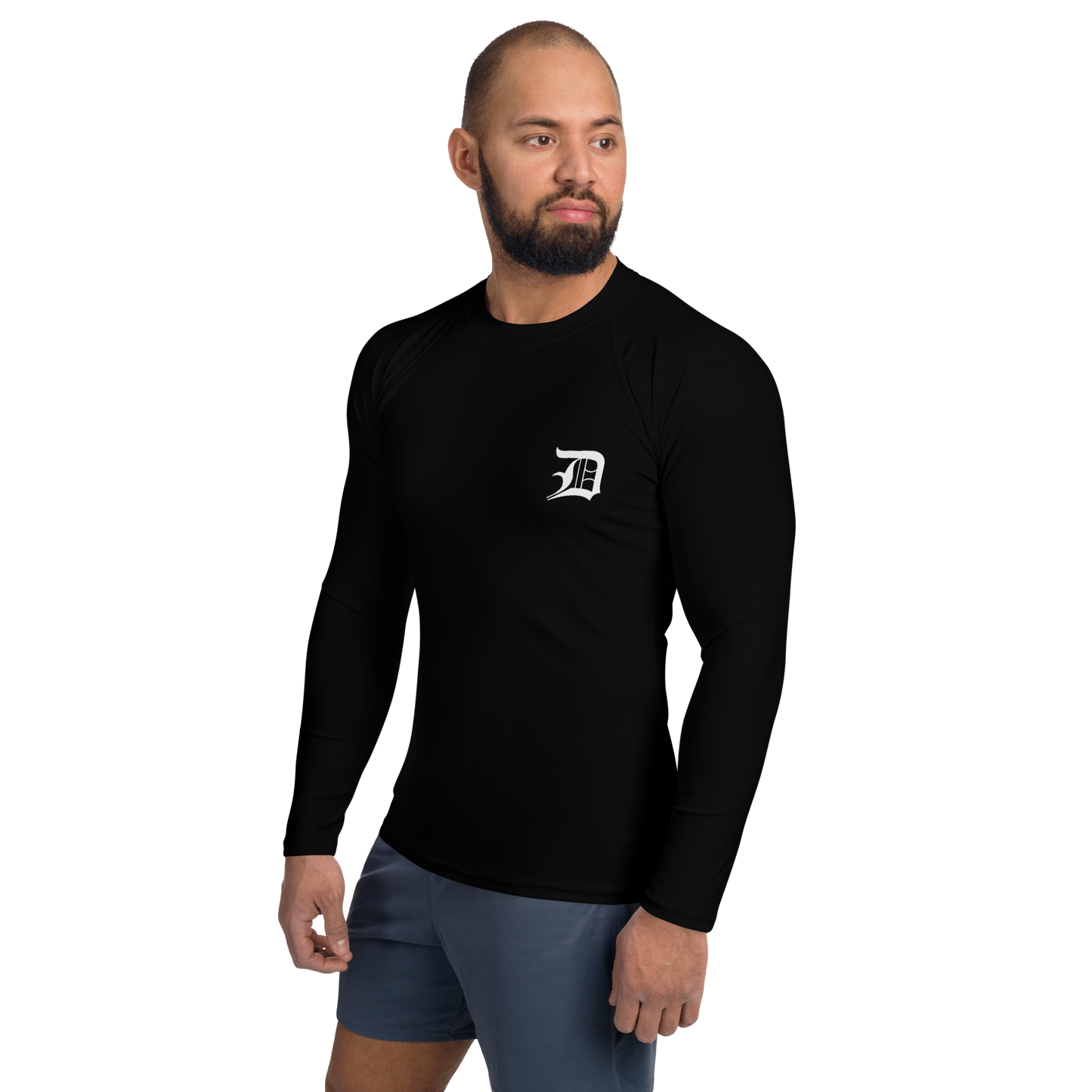 Detroit 'Old English D' Rash Guard | Men's - Black