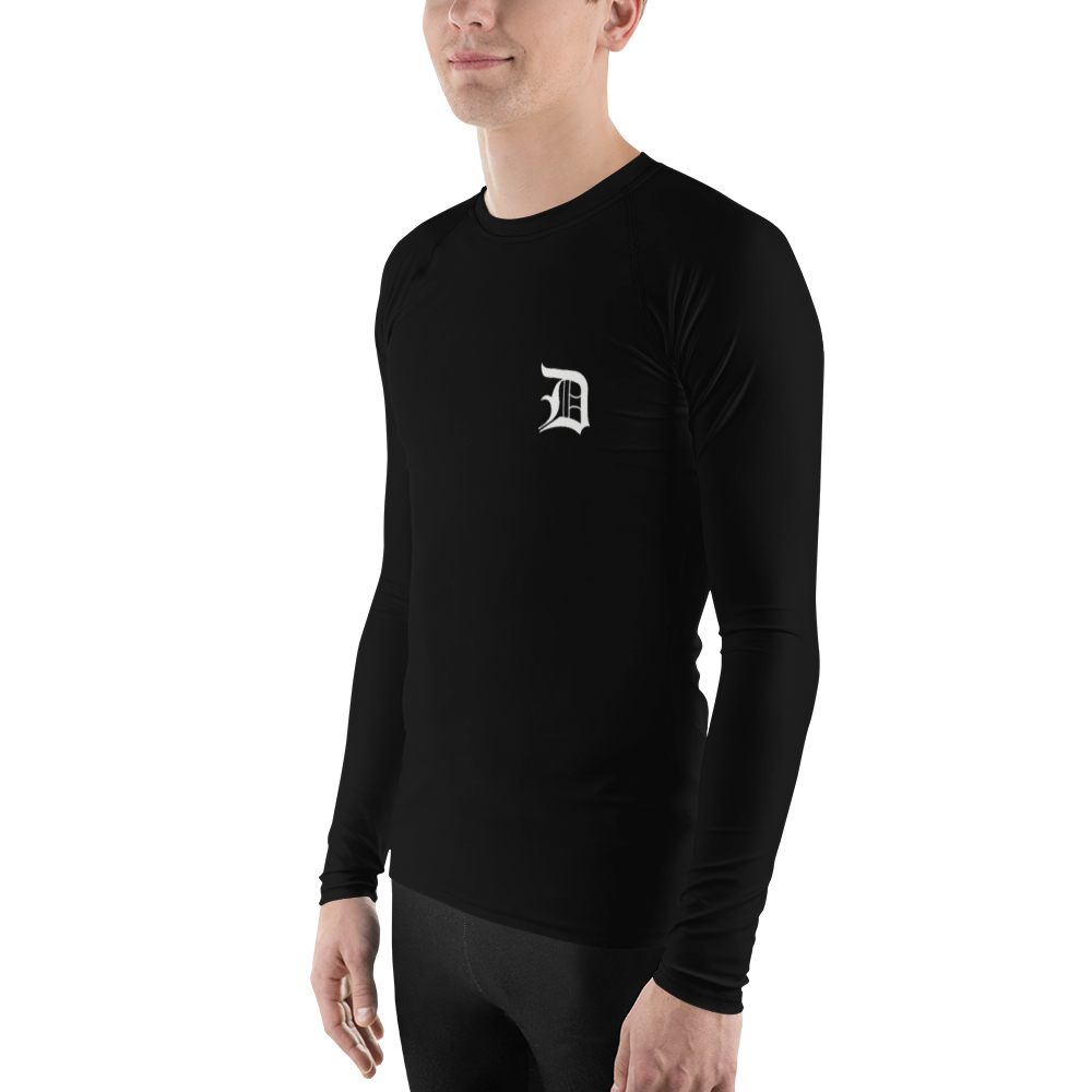 Detroit 'Old English D' Rash Guard | Men's - Black