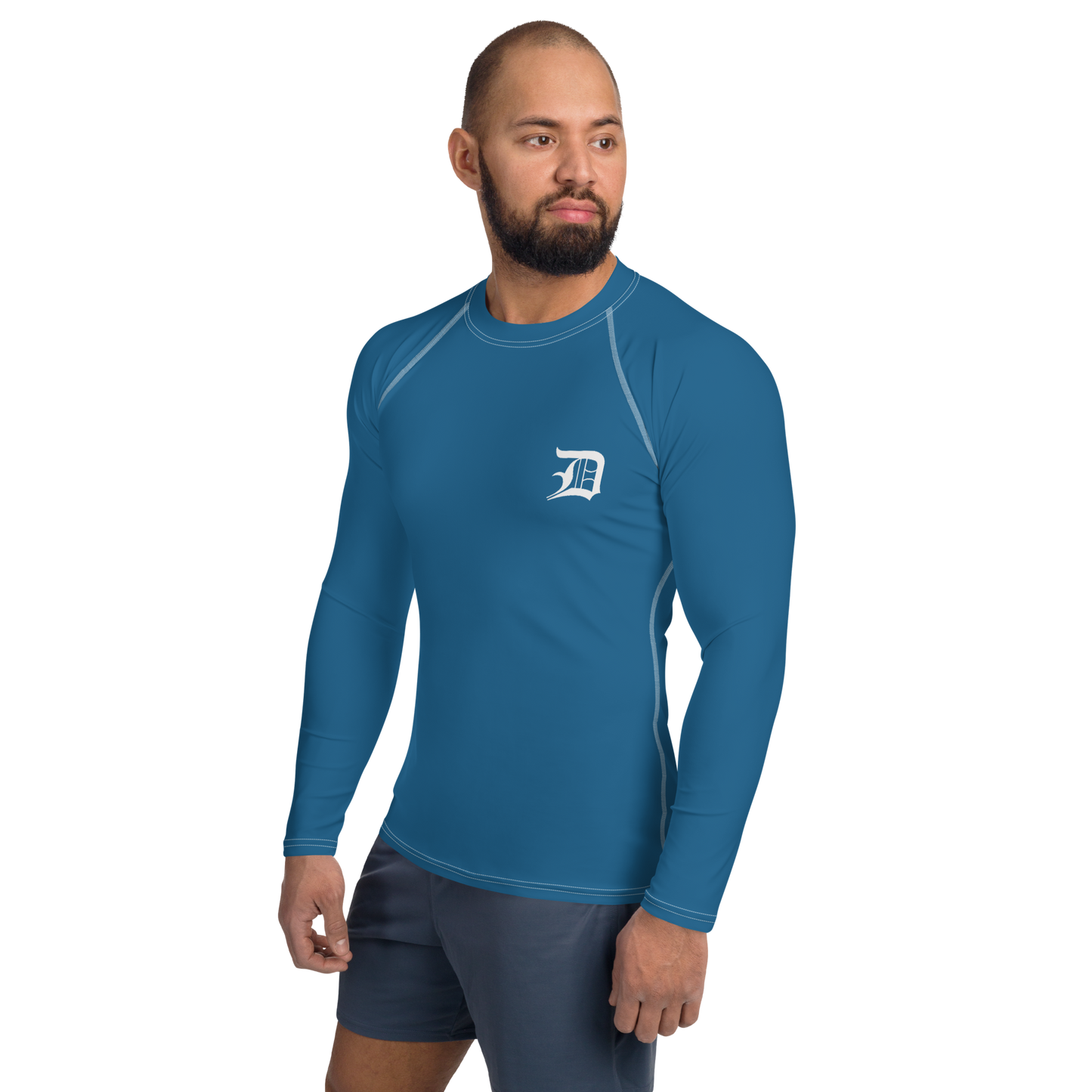 Detroit 'Old English D' Rash Guard | Men's - Blueberry