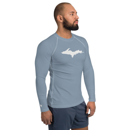 Michigan Upper Peninsula Rash Guard (w/ UP Outline) | Men's - B-24 Grey