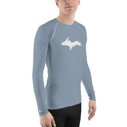 Michigan Upper Peninsula Rash Guard (w/ UP Outline) | Men's - B-24 Grey